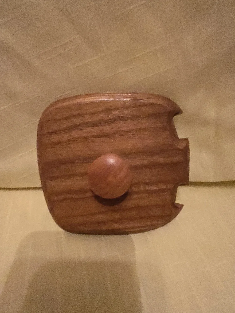 Handcrafted Wooden Lid in Warm Walnut Tone